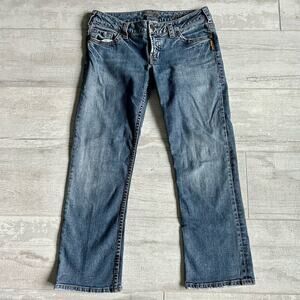 Silver Jeans Women's Classic Blue Cropped Denim